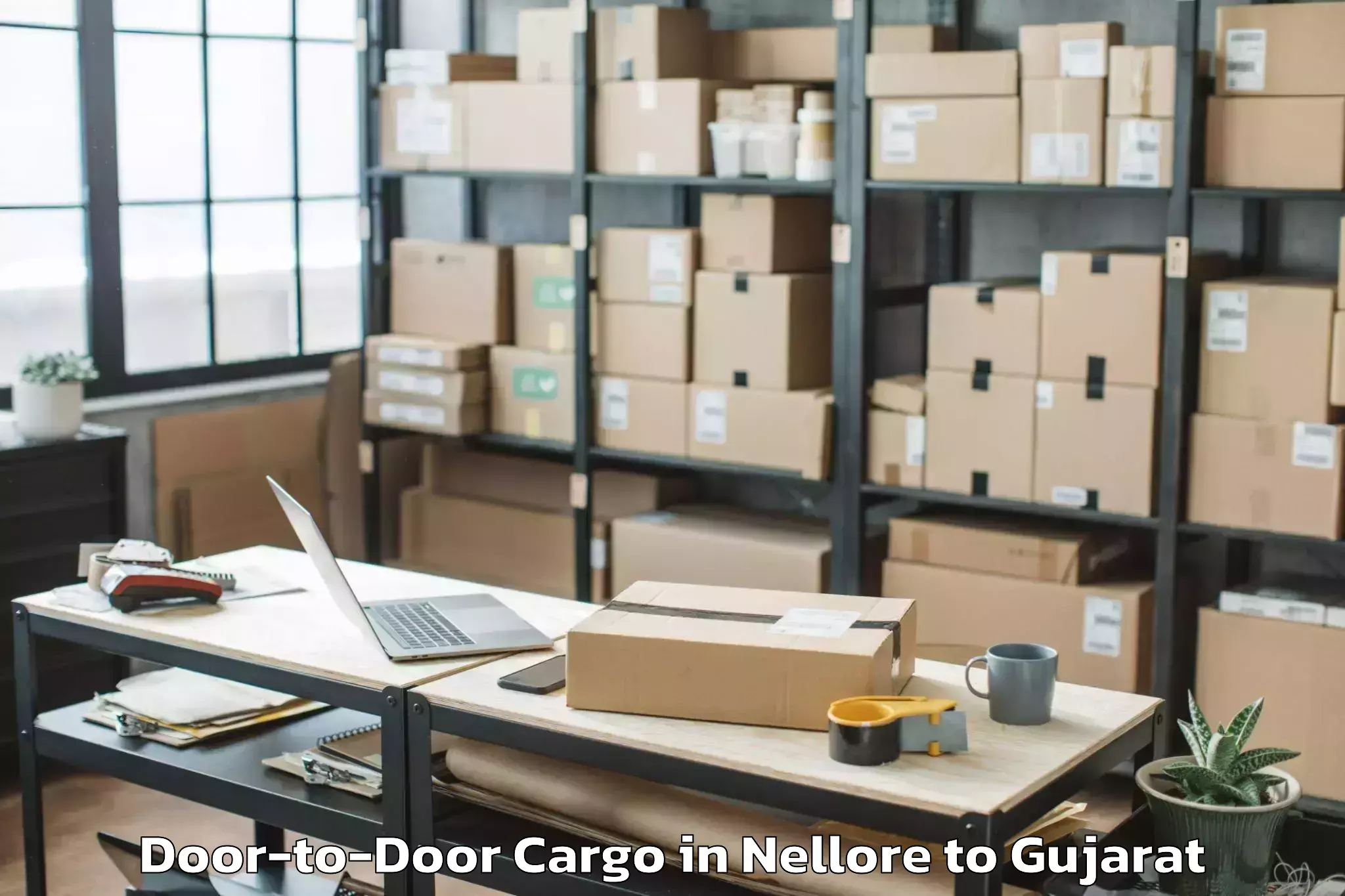 Book Nellore to Khambhaliya Door To Door Cargo Online